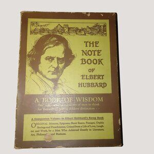 Elbert Hubbard 1927 The Note Book Of Hardcover Box Leather Wisdom Brown